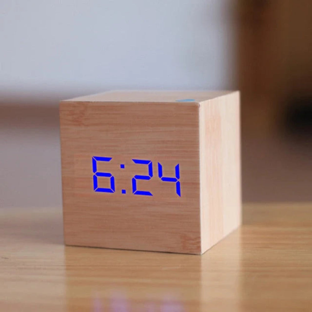 Compact Mini LED Digital Alarm Clock – Adjustable Brightness & Night Mode