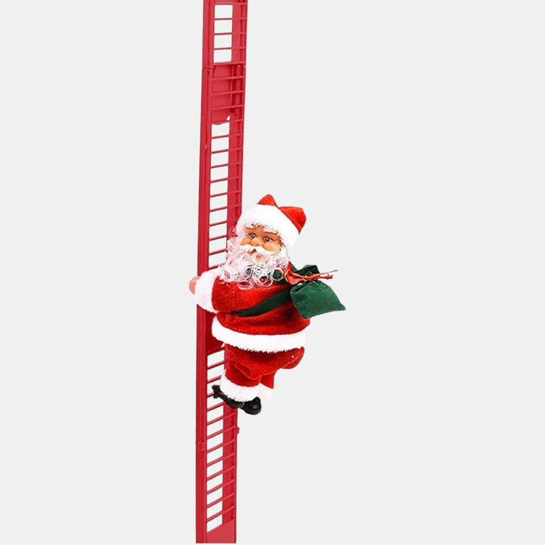 Climbing Santa Musical Ladder – Festive Christmas Decoration