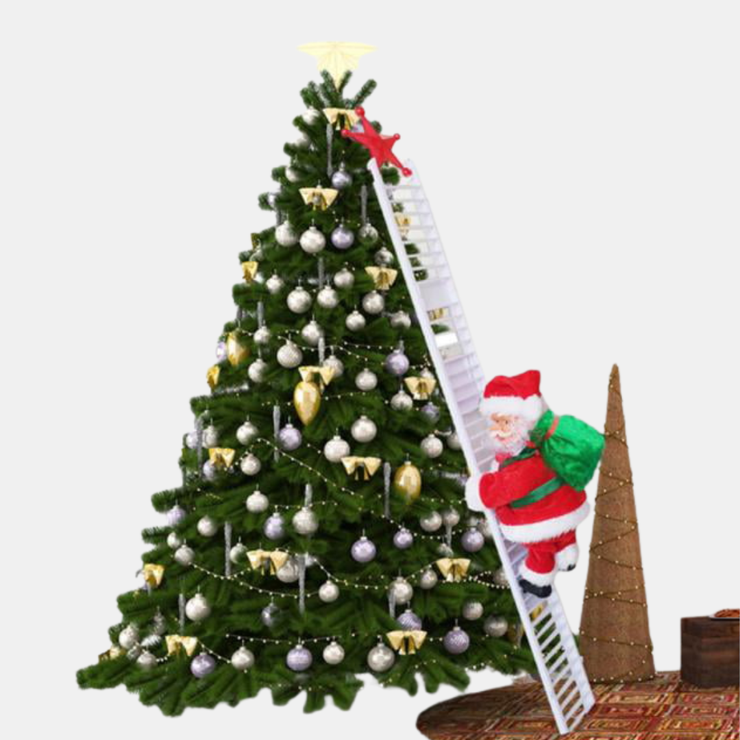 Climbing Santa Musical Ladder – Festive Christmas Decoration
