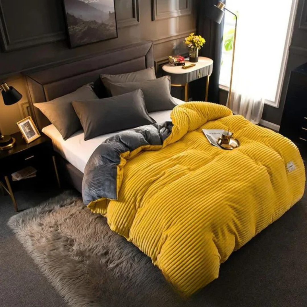 Velvet Fleece Duvet Cover for Winter – Cozy Warm Bedding for Bedrooms