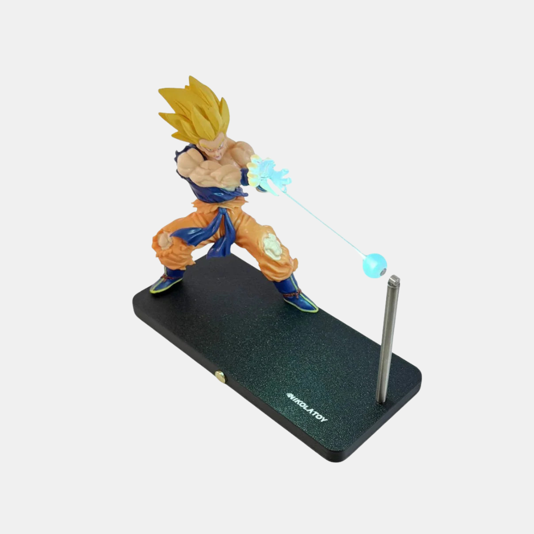 Goku Design Table Lamp - 3D Anime Figure Night Light for Bedroom & Gaming Room