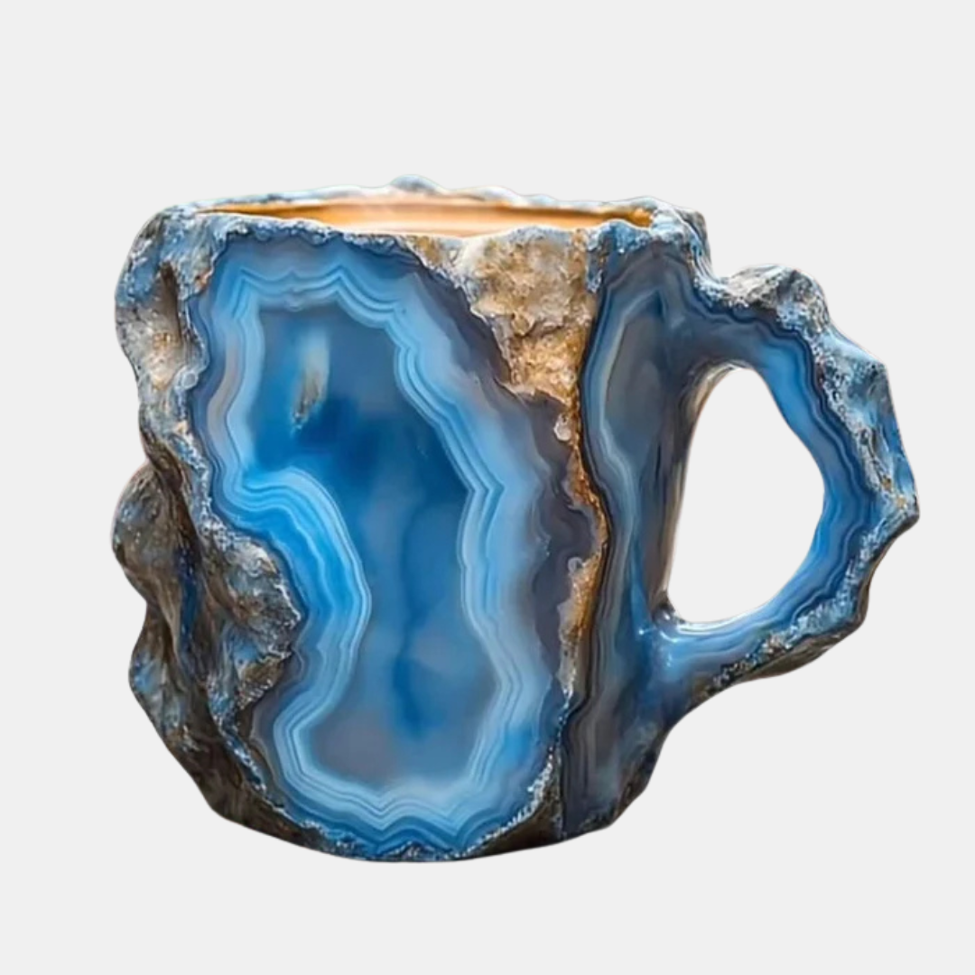Handmade Crystal Coffee Mugs – Insulating, Microwave Safe Drinkware Set