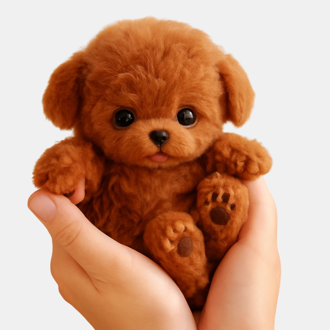 Lifelike Plush Dog Toy for Kids and Seniors – Soft Cuddly Companion