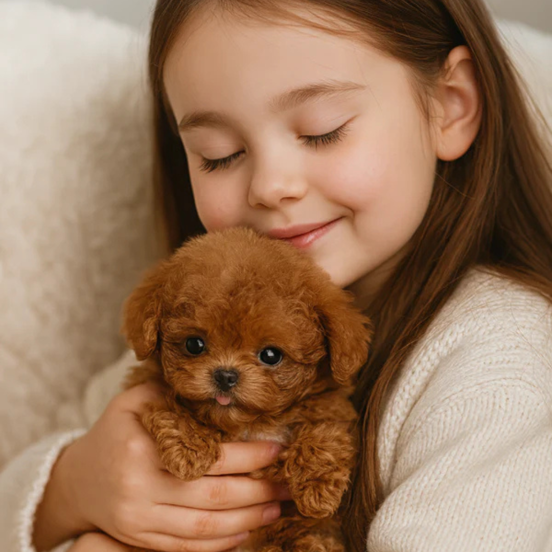 Lifelike Plush Dog Toy for Kids and Seniors – Soft Cuddly Companion