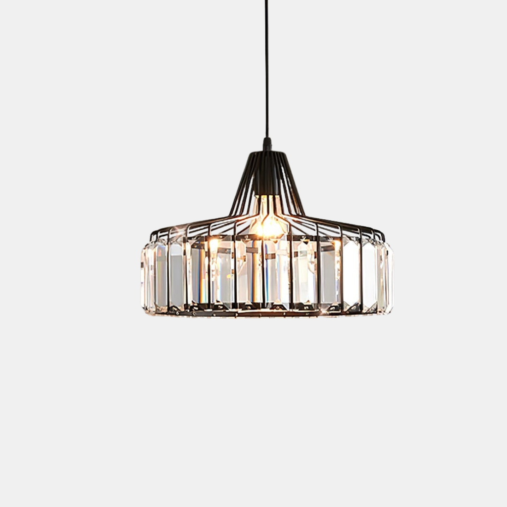 Elegant Black Crystal Pendant Ceiling Light – Modern Fixture for Any Room