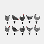 Metal Chicken Family Garden Decoration – Whimsical Charm for Your Yard