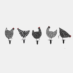 Metal Chicken Family Garden Decoration – Whimsical Charm for Your Yard