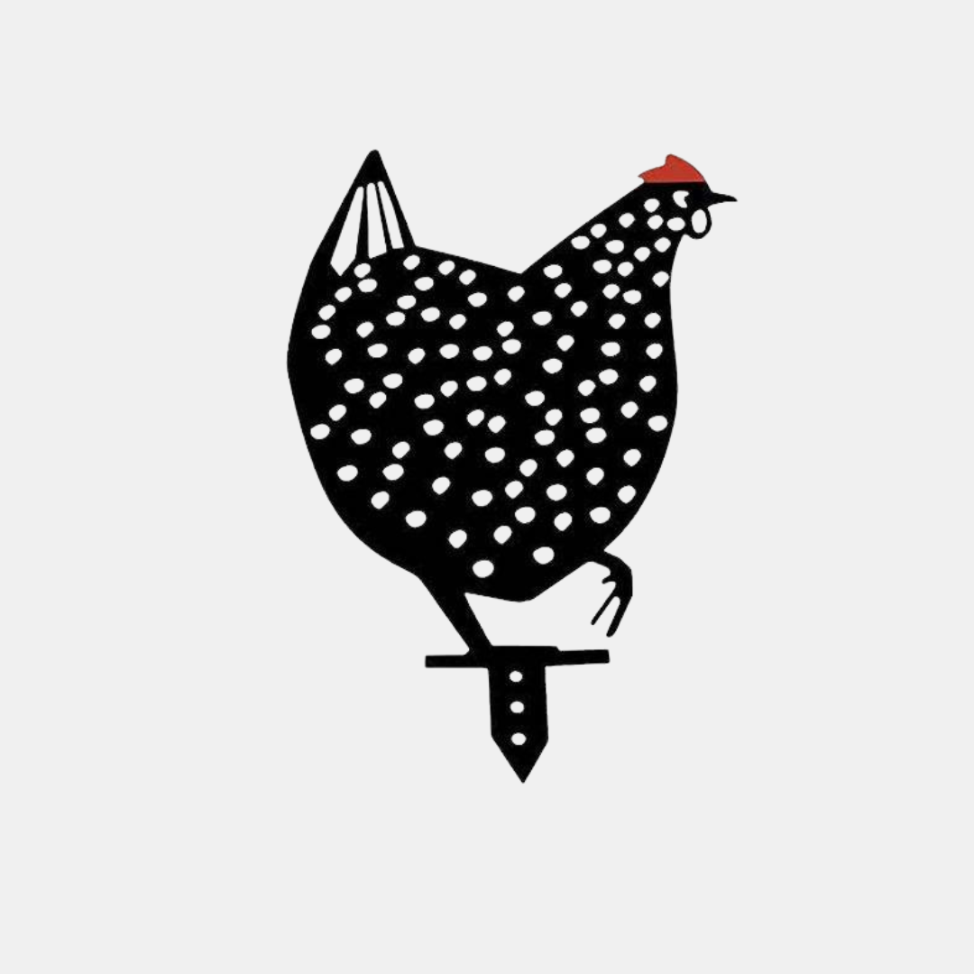 Metal Chicken Family Garden Decoration – Whimsical Charm for Your Yard