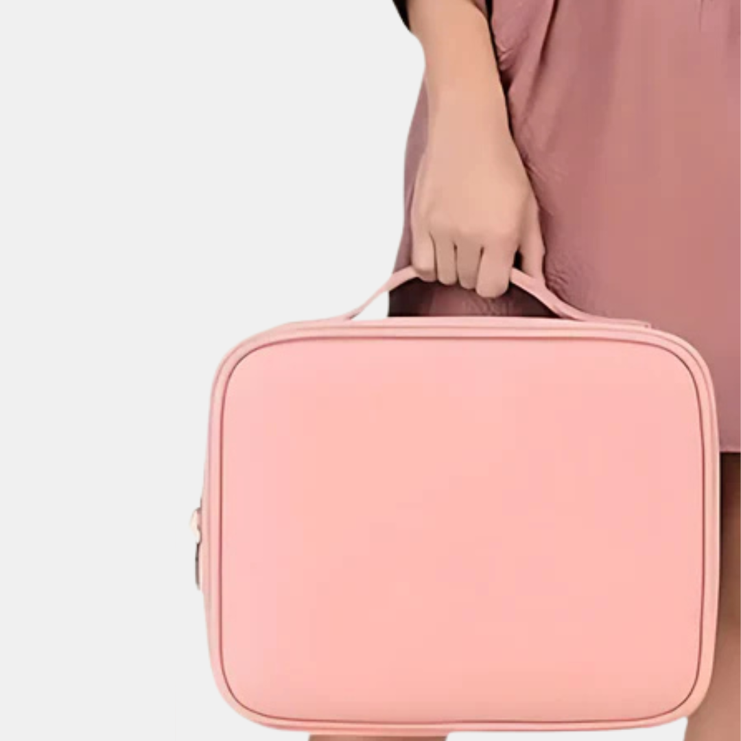 Multi-Compartment Makeup Bag – Stylish Travel Cosmetic Case Organizer