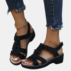 Elegant Women's Orthopedic Sandals – Chic Floral Design for All-Day Comfort
