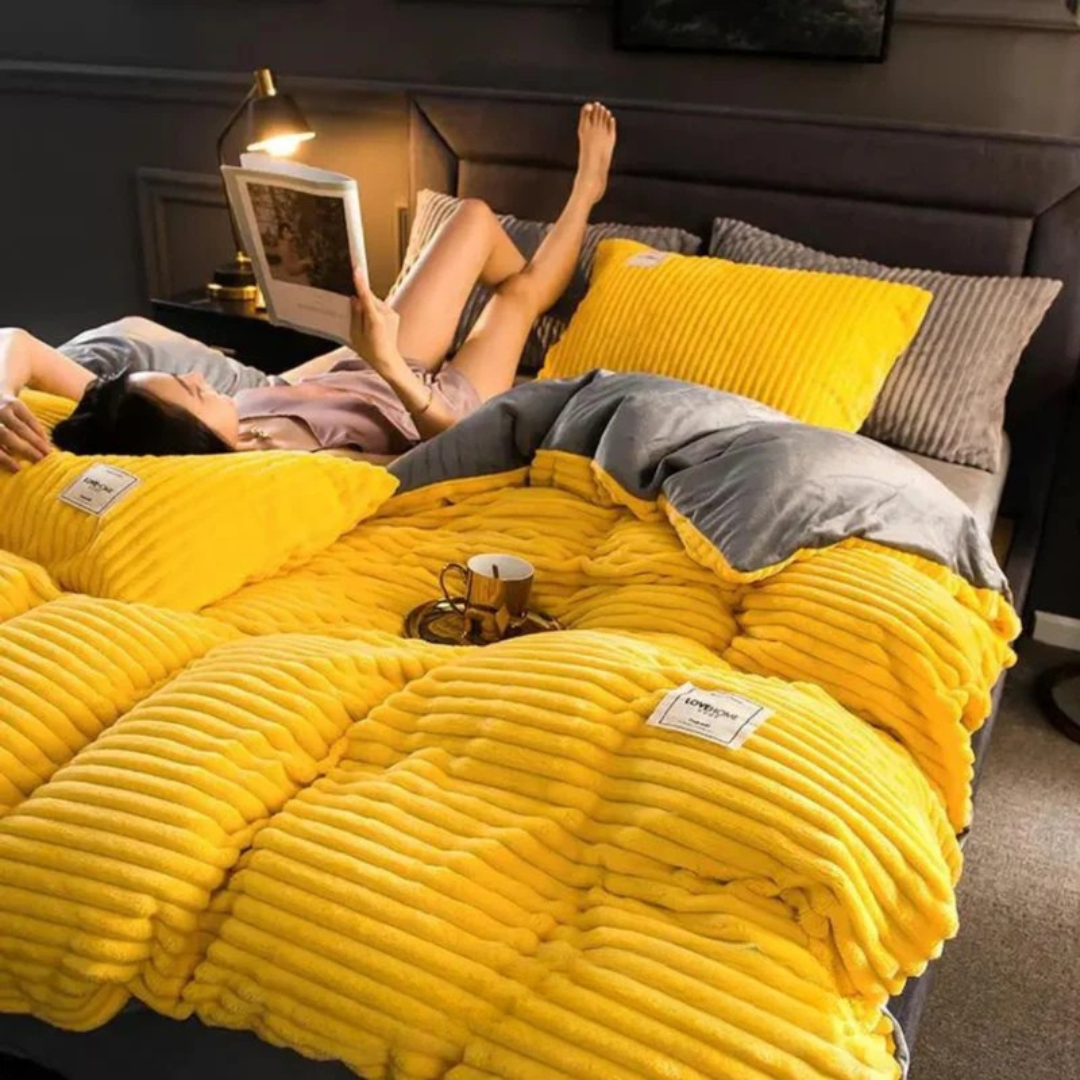 Velvet Fleece Duvet Cover for Winter – Cozy Warm Bedding for Bedrooms