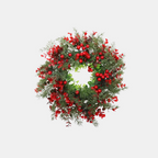 Christmas Wreath with Red Berries & Winter Foliage