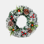 Snow-Kissed Christmas Wreath – Festive Flocked Decoration