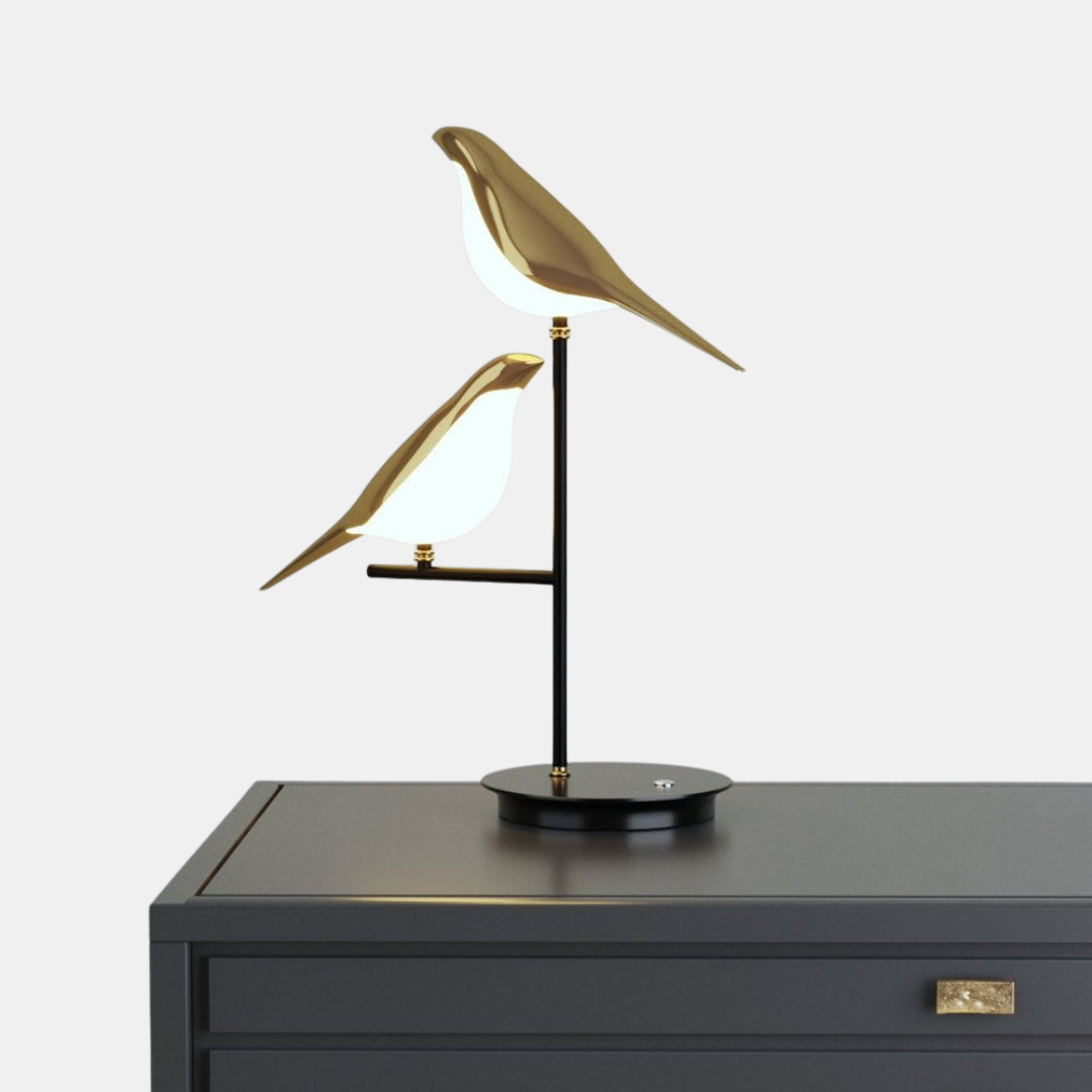 Stylish LED Table Lamp – Postmodern Elegance with a Golden Touch