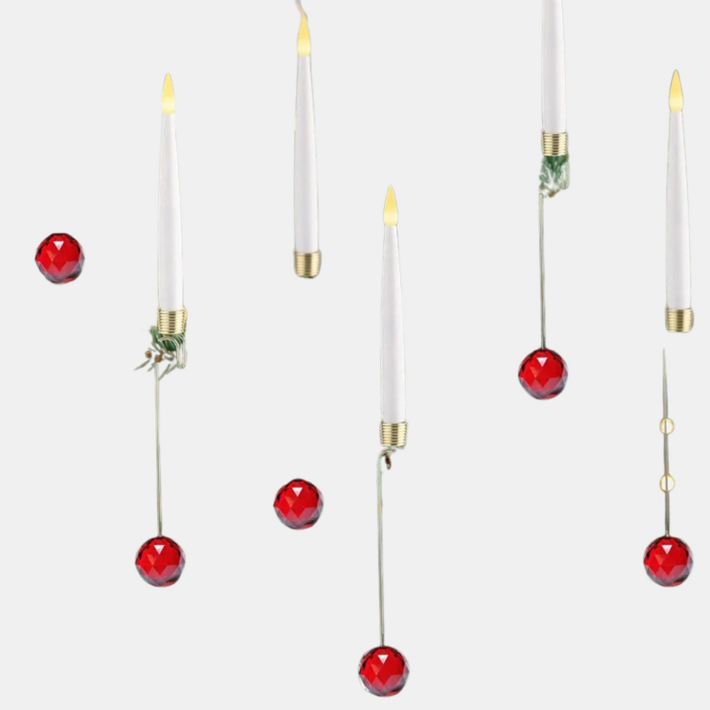 Flameless LED Christmas Tree Candles – Remote Control with Icicle Hooks