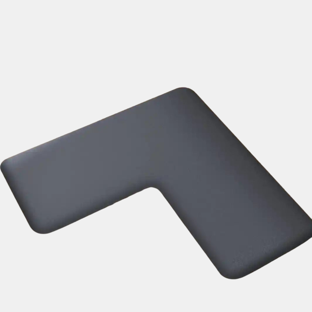 L-Shaped Thickened Flannel Non Slip Bath Mat – Ultra-Soft, Absorbent Toilet & Shower Floor Mat