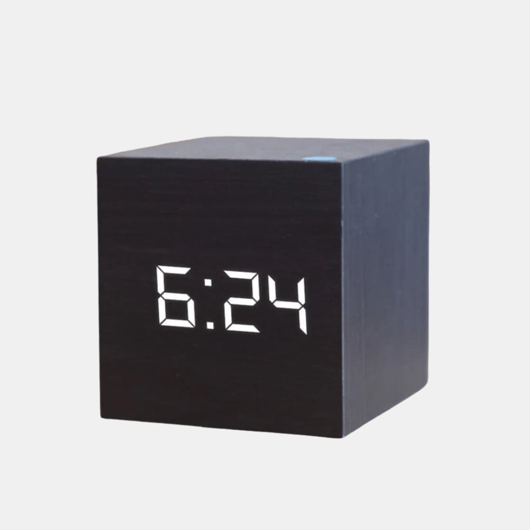 Compact Mini LED Digital Alarm Clock – Adjustable Brightness & Night Mode