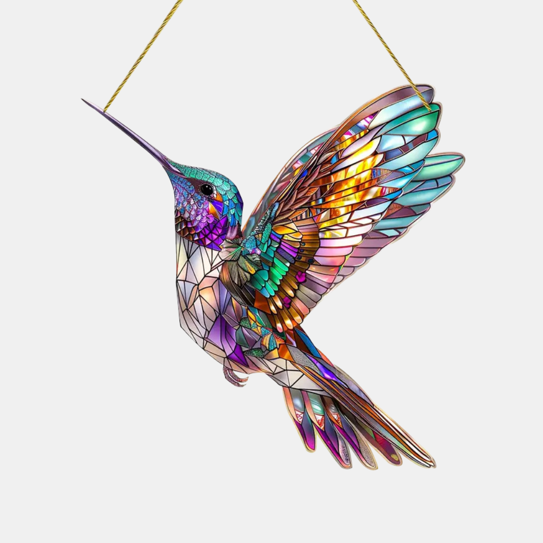 Colorful Hummingbird Suncatcher Crystal Spirit Birds – Vibrant Window Decor for Home