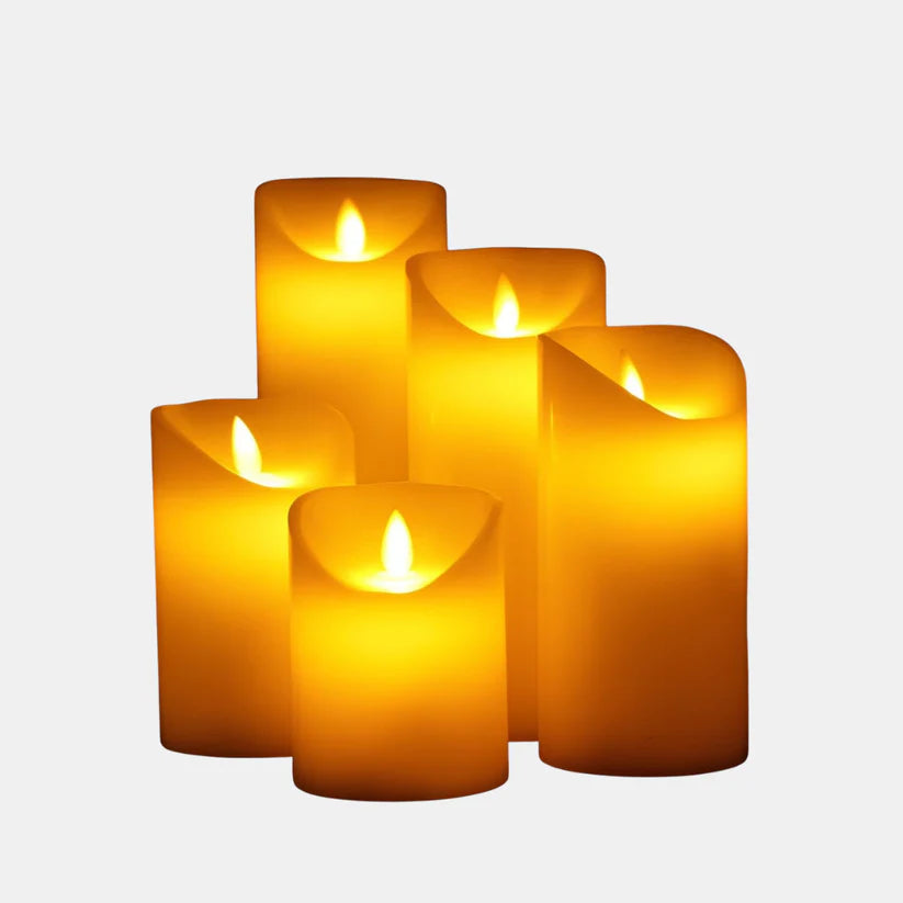 Flameless Block Candles – Elegant Ambiance Without the Flame