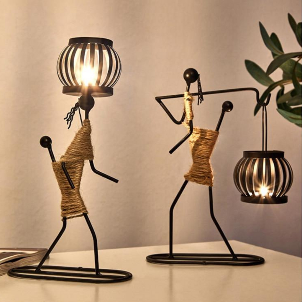 Artistic Candle Holder Sculptures – Unique Figurative Style