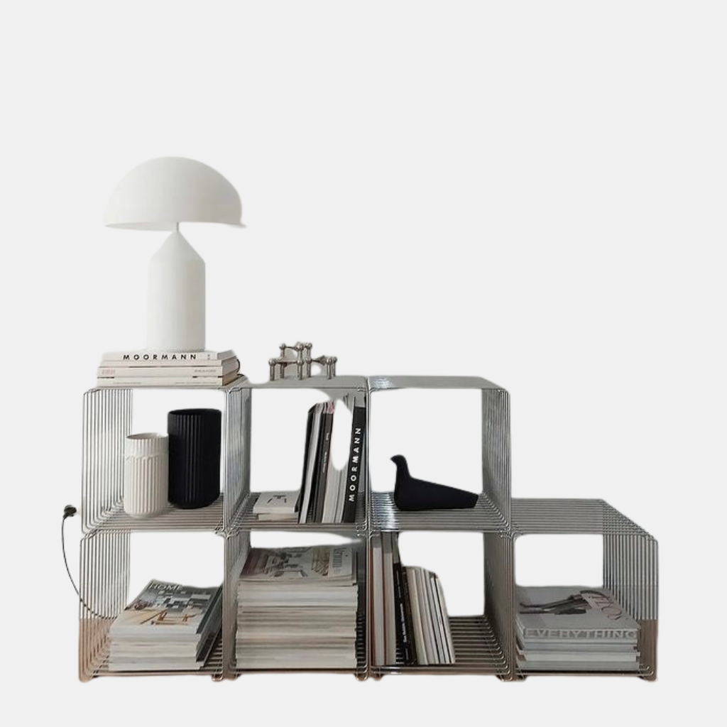 Modern Minimalist Metal Floating Shelf – Nordic Geometric Elegance for Modern Spaces
