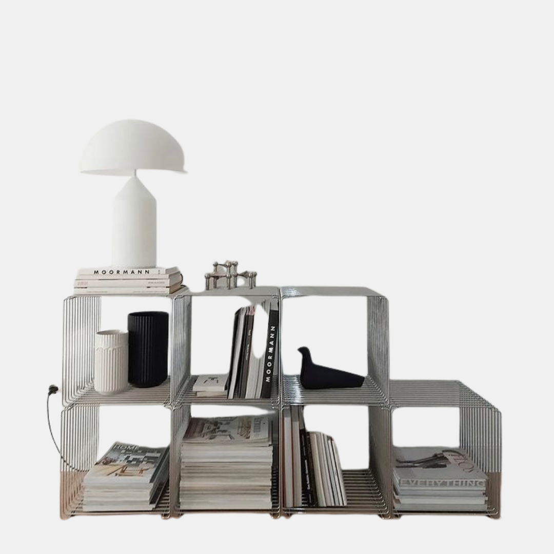 Modern Minimalist Metal Floating Shelf – Nordic Geometric Elegance for Modern Spaces