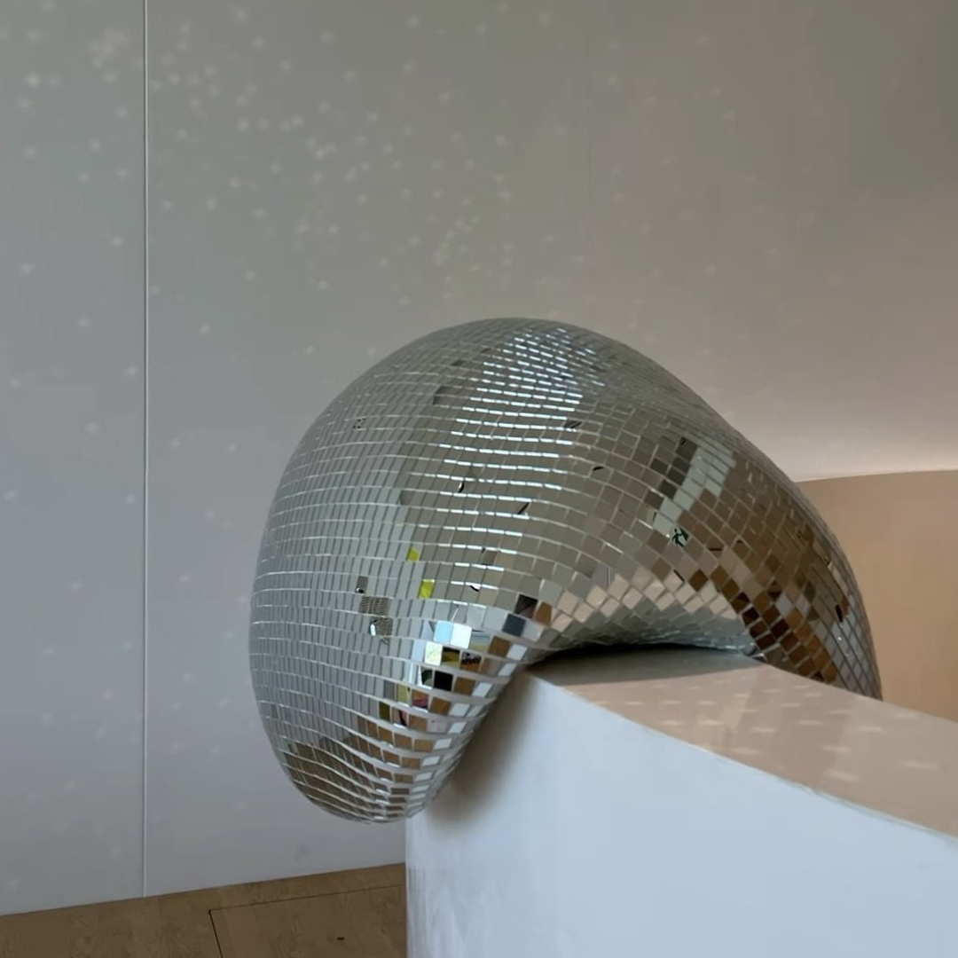 Retro Melted Disco Ball Decoration – Retro 70s-Inspired Home Accent