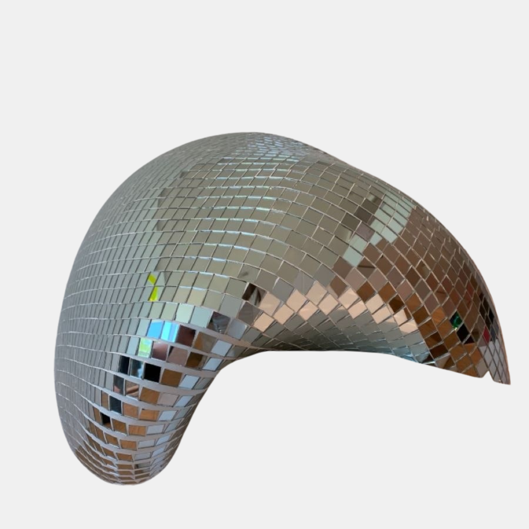 Retro Melted Disco Ball Decoration – Retro 70s-Inspired Home Accent