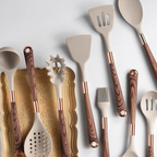 Kitchen Utensil Set – Non-Stick Cooking Tools with Wooden Handle Design