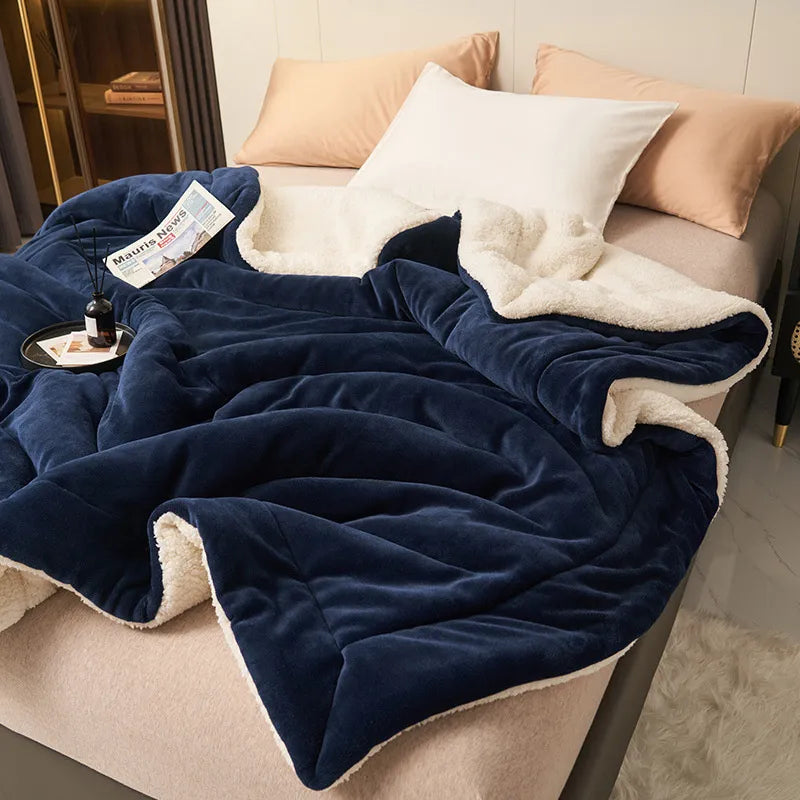 Cozy Double-Sided Blanket for Sofa or Bed – Ultimate Warmth and Comfort