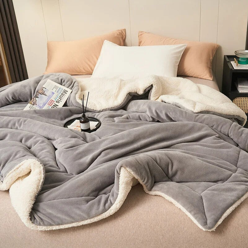 Cozy Double-Sided Blanket for Sofa or Bed – Ultimate Warmth and Comfort