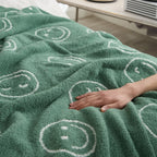 Cozy Smiley Face Throw Blanket