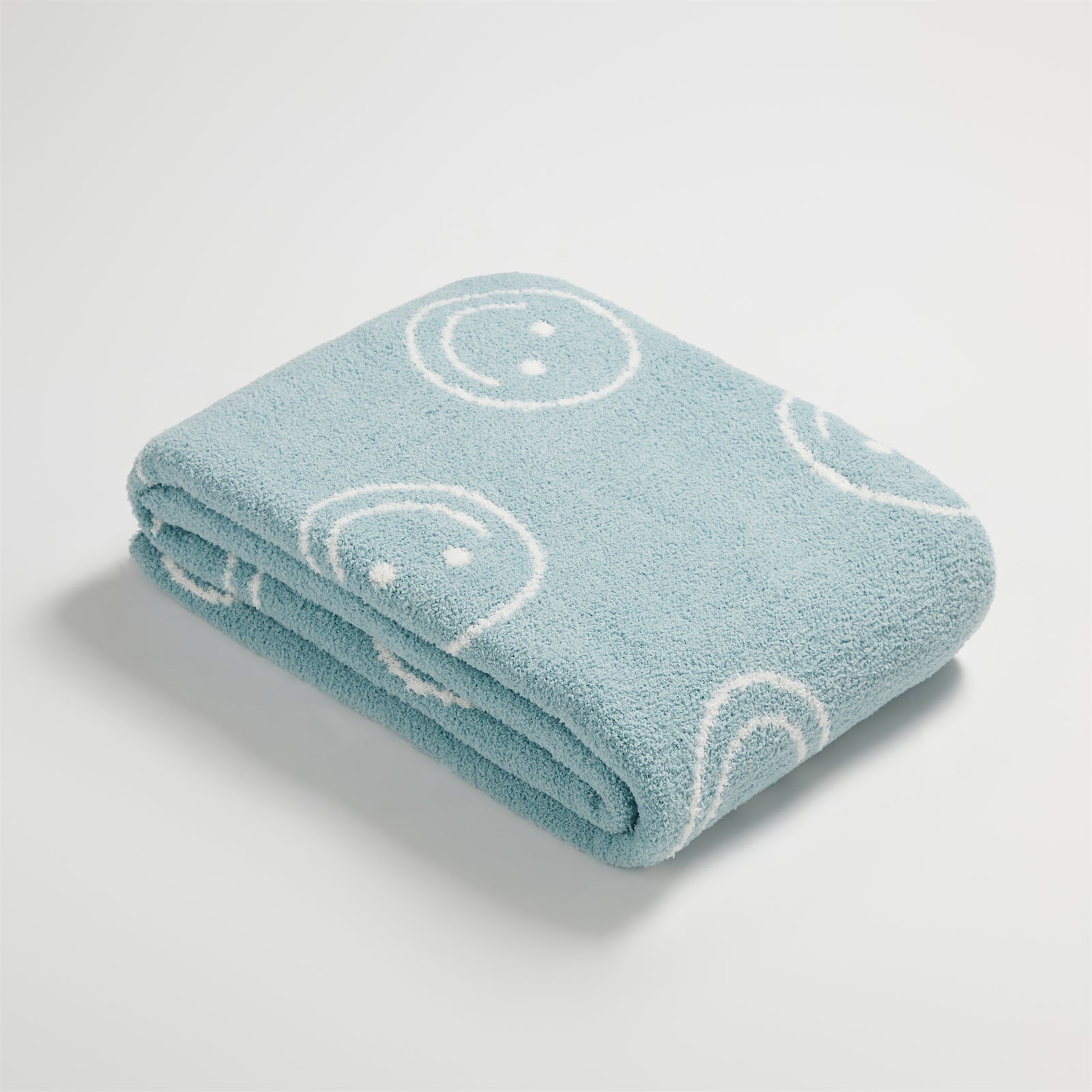 Cozy Smiley Face Throw Blanket