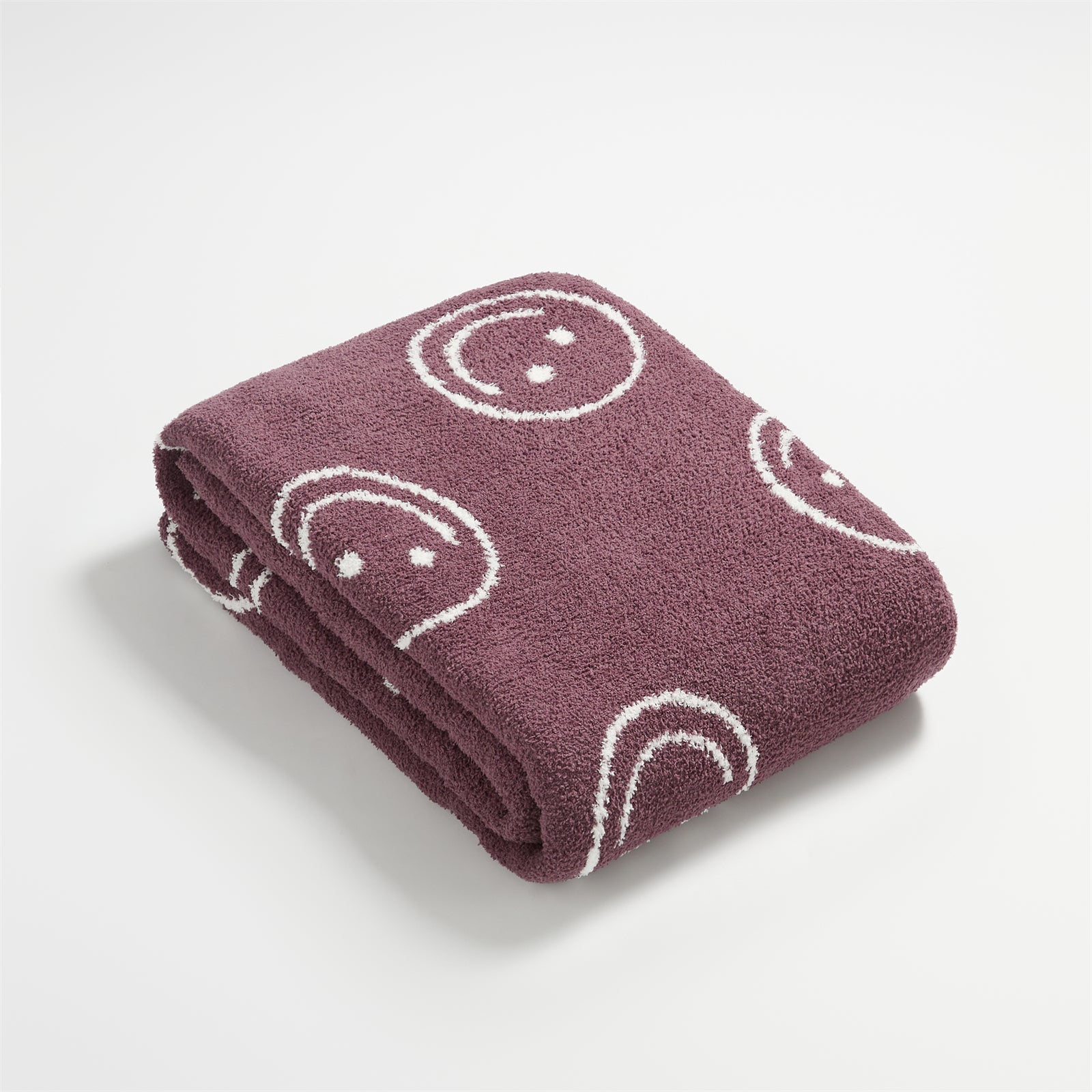 Cozy Smiley Face Throw Blanket