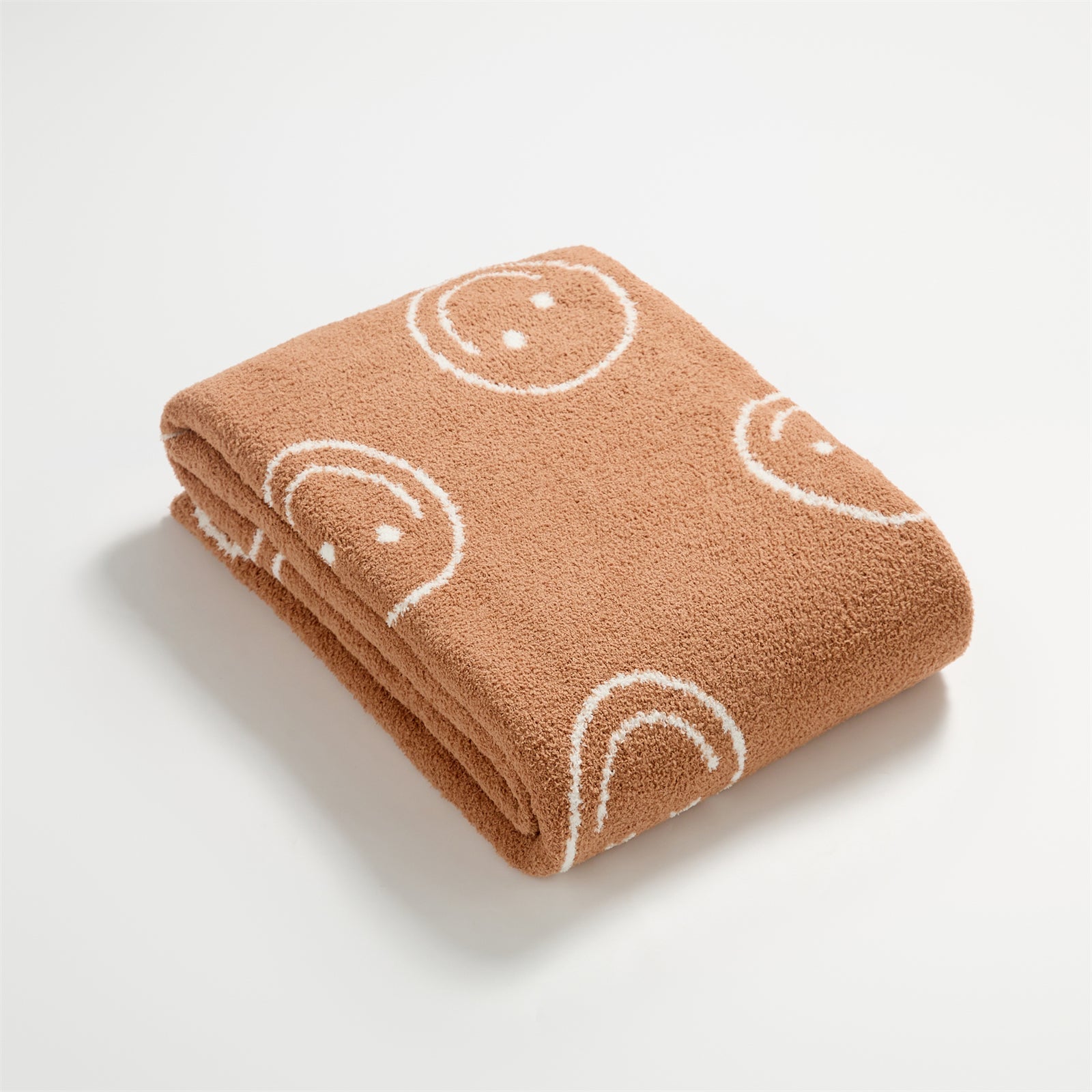 Cozy Smiley Face Throw Blanket