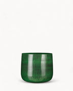 Dark Green Metal Flower Pot – 32 cm Industrial Style Planter