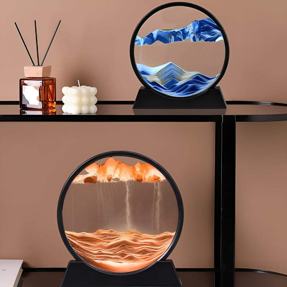 3D Moving Sand Art – Soothing Hourglass Decoration for Any Room