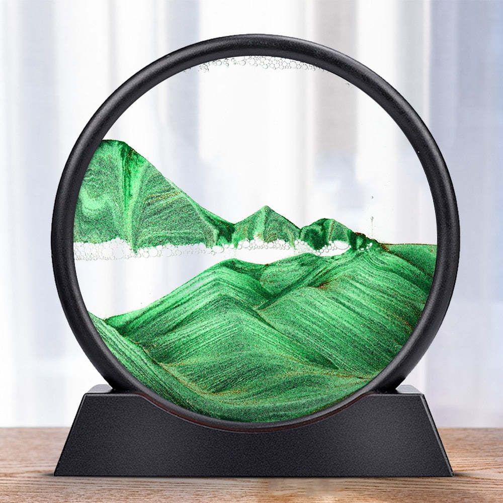 3D Moving Sand Art – Soothing Hourglass Decoration for Any Room