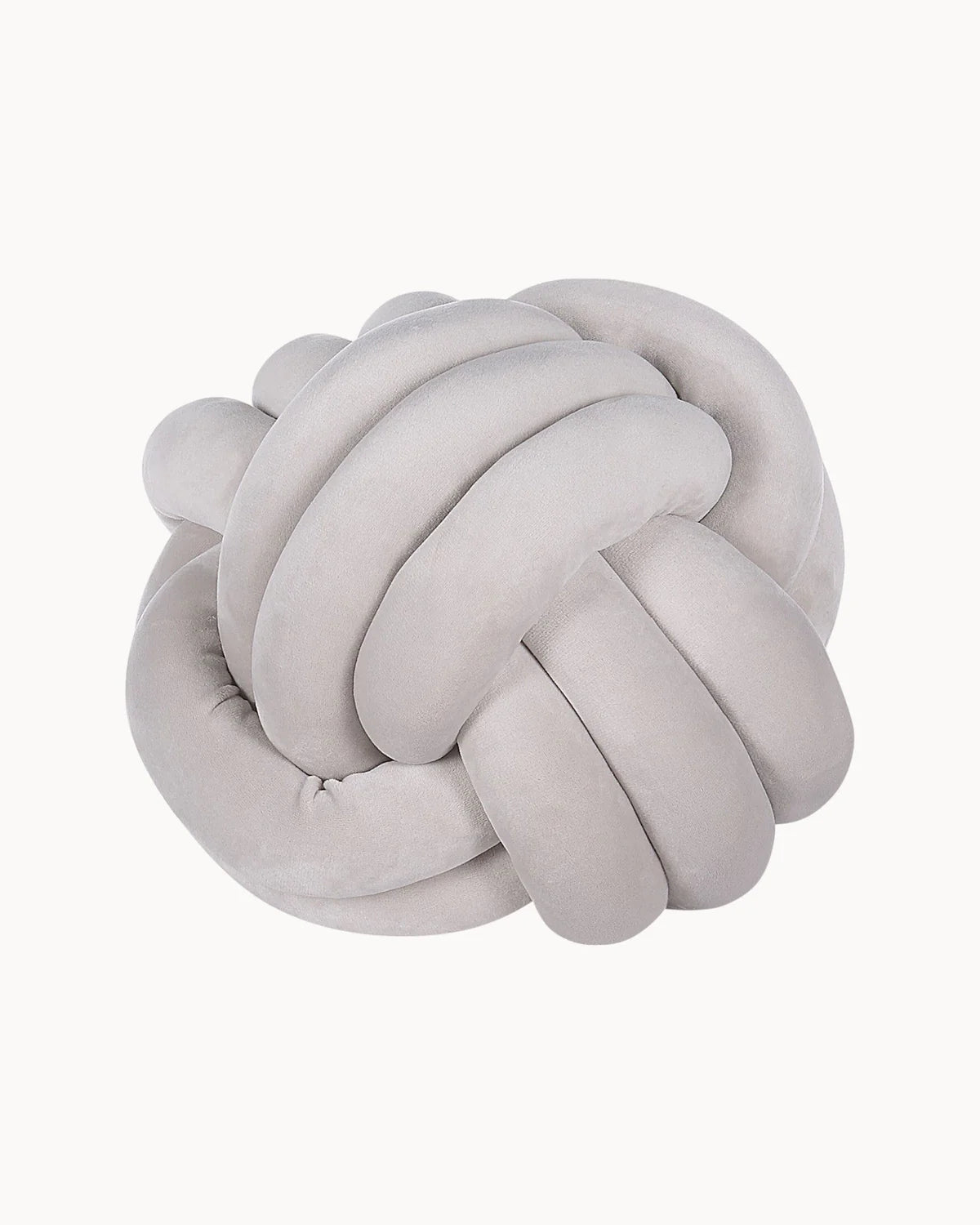 Decorative Velvet Knot Cushion – 20/30 cm in Mint Green, Light Grey & Black