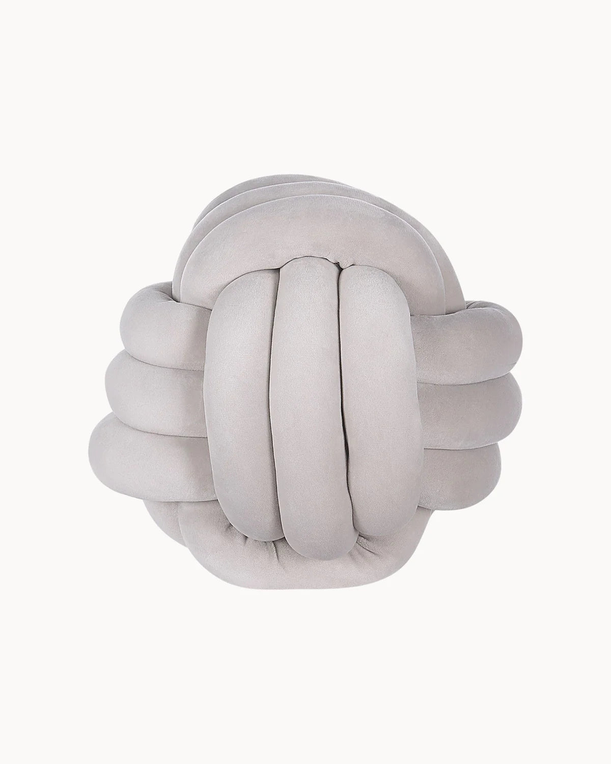 Decorative Velvet Knot Cushion – 20/30 cm in Mint Green, Light Grey & Black