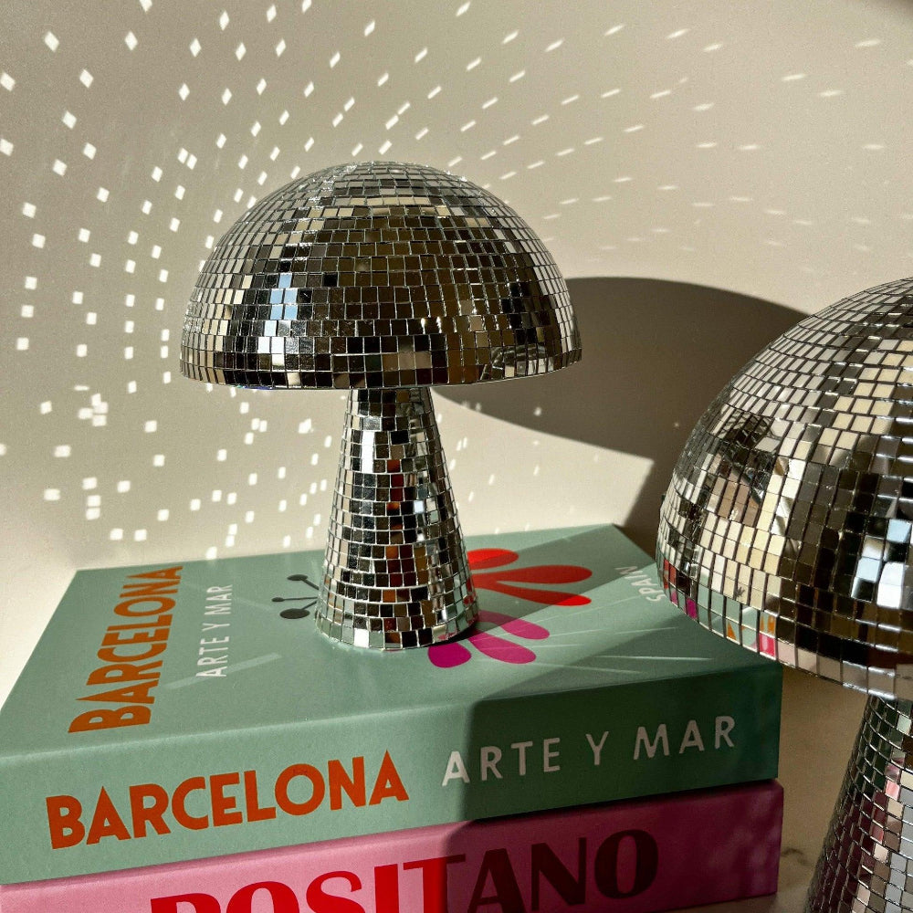 Disco Ball Mushroom Lamp – Retro Style with Sparkling Effect