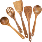 Eco-Friendly Wooden Kitchen Utensil Set with Organizer – Essential Cooking Tools 12