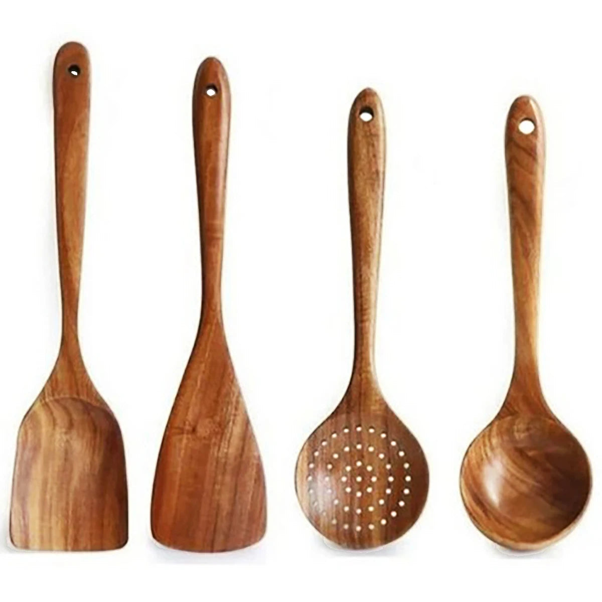 Eco-Friendly Wooden Kitchen Utensil Set with Organizer – Essential Cooking Tools 13
