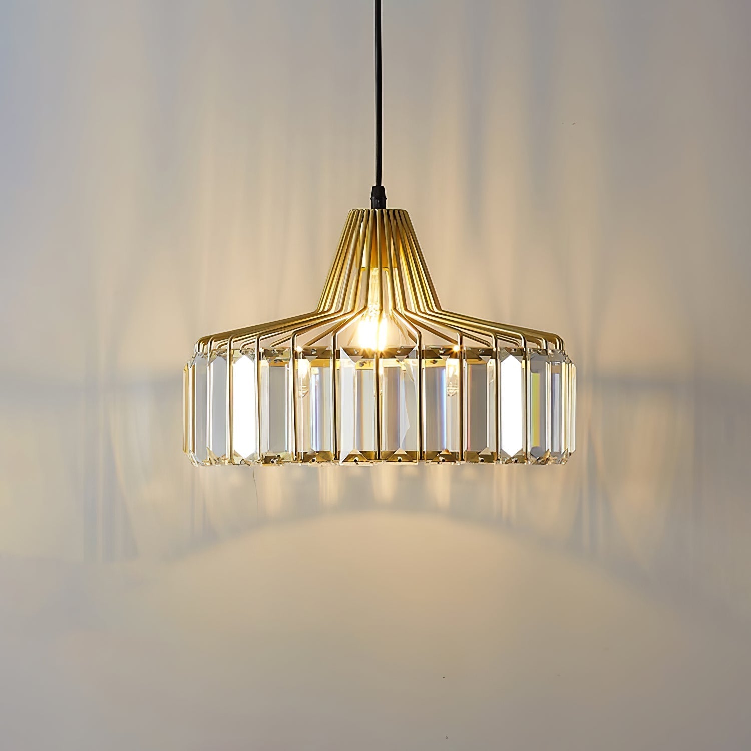 Elegant Black Crystal Pendant Ceiling Light – Modern Fixture for Any Room