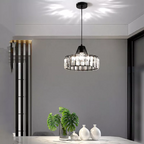 Elegant Black Crystal Pendant Ceiling Light – Modern Fixture for Any Room