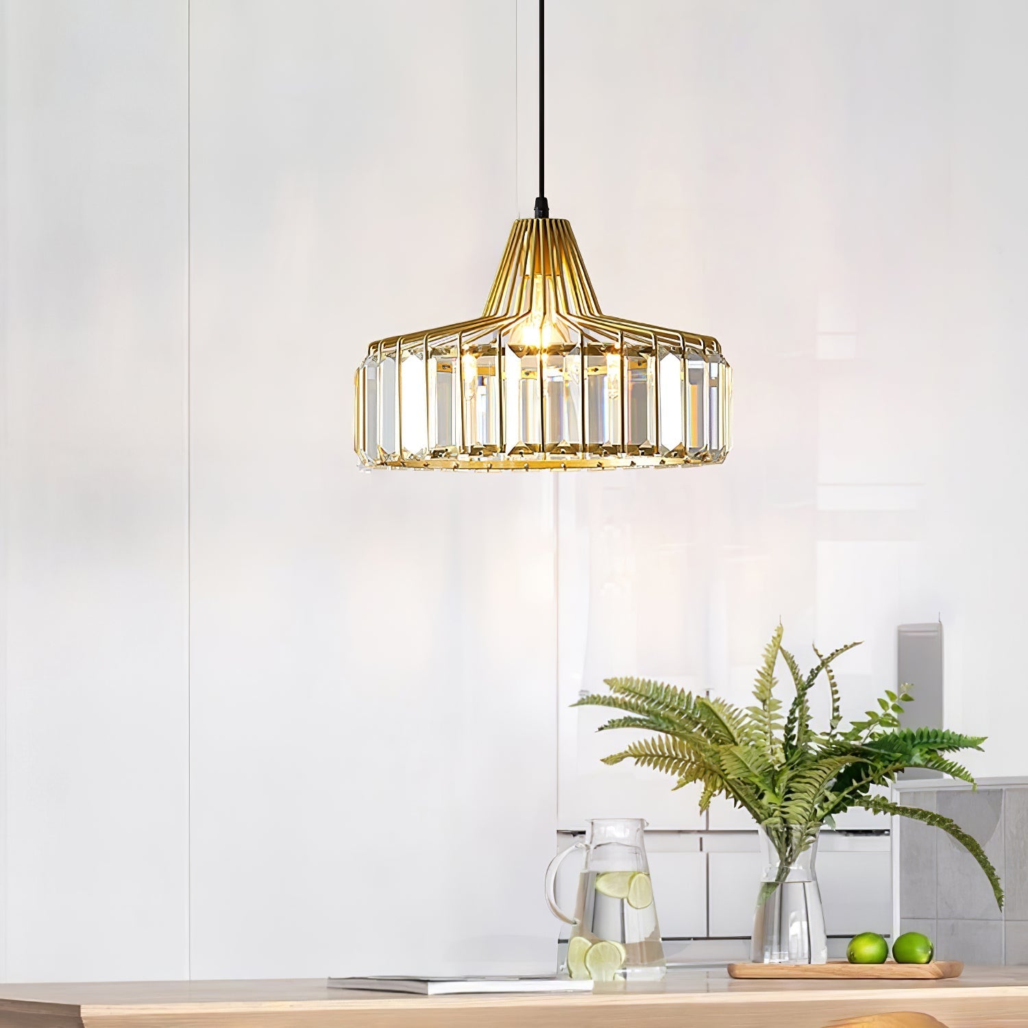 Elegant Black Crystal Pendant Ceiling Light – Modern Fixture for Any Room