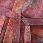 Elegant Cotton Bathrobe for Women – Vintage Style Dressing Gown for Home 5