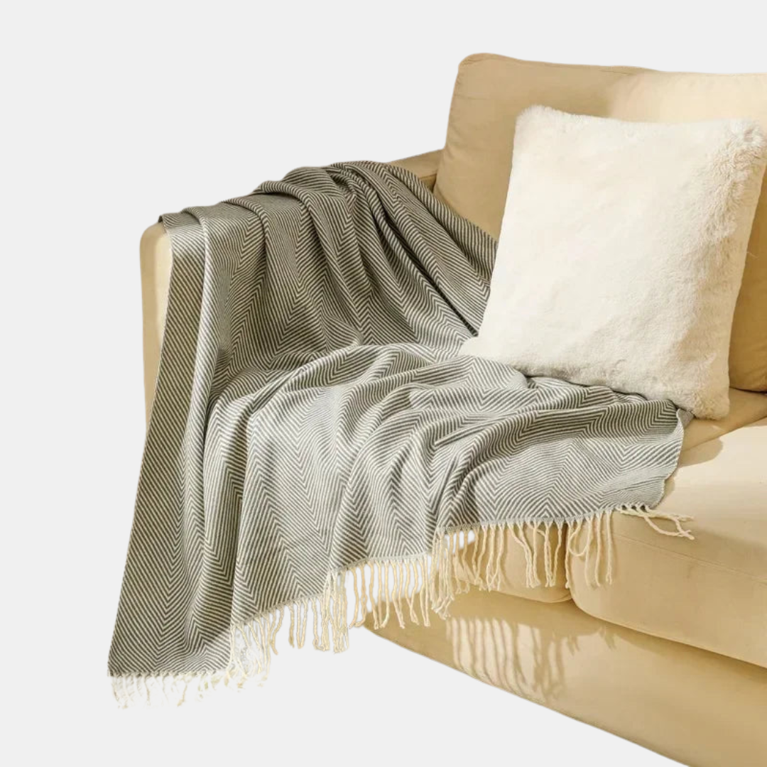 Elegant Scandinavian Nordic Stripe Blanket – Perfect for Lounging