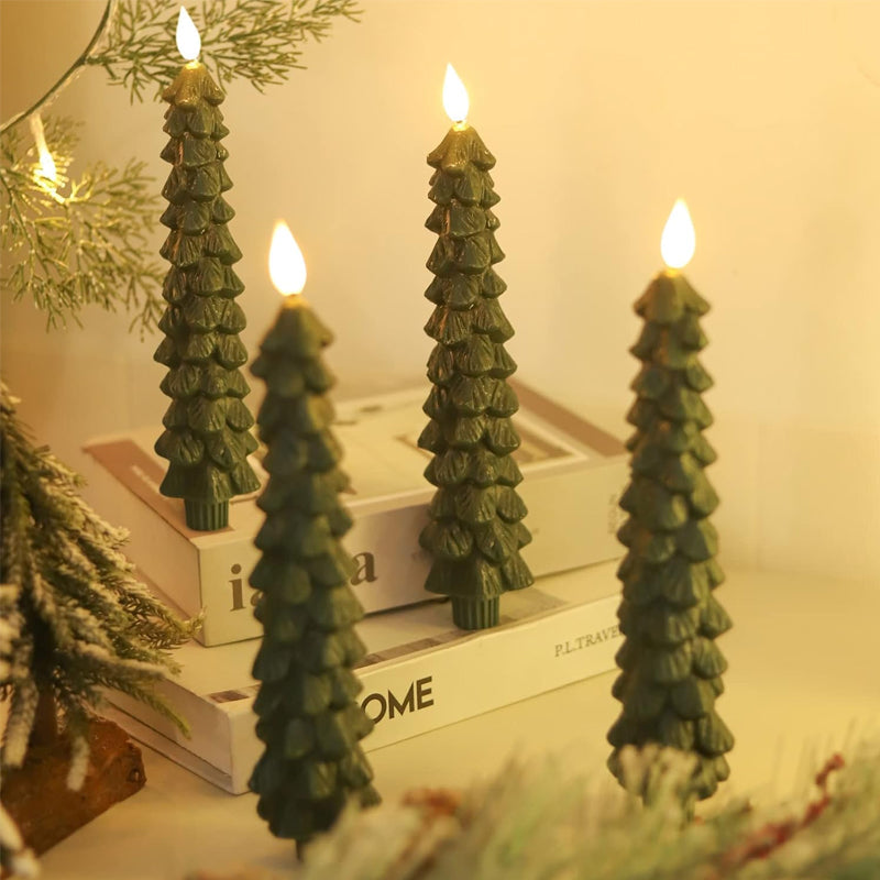 Flameless LED Christmas Tree Candles – Unique Holiday Illumination