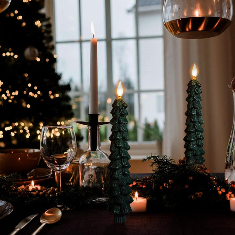 Flameless LED Christmas Tree Candles – Unique Holiday Illumination